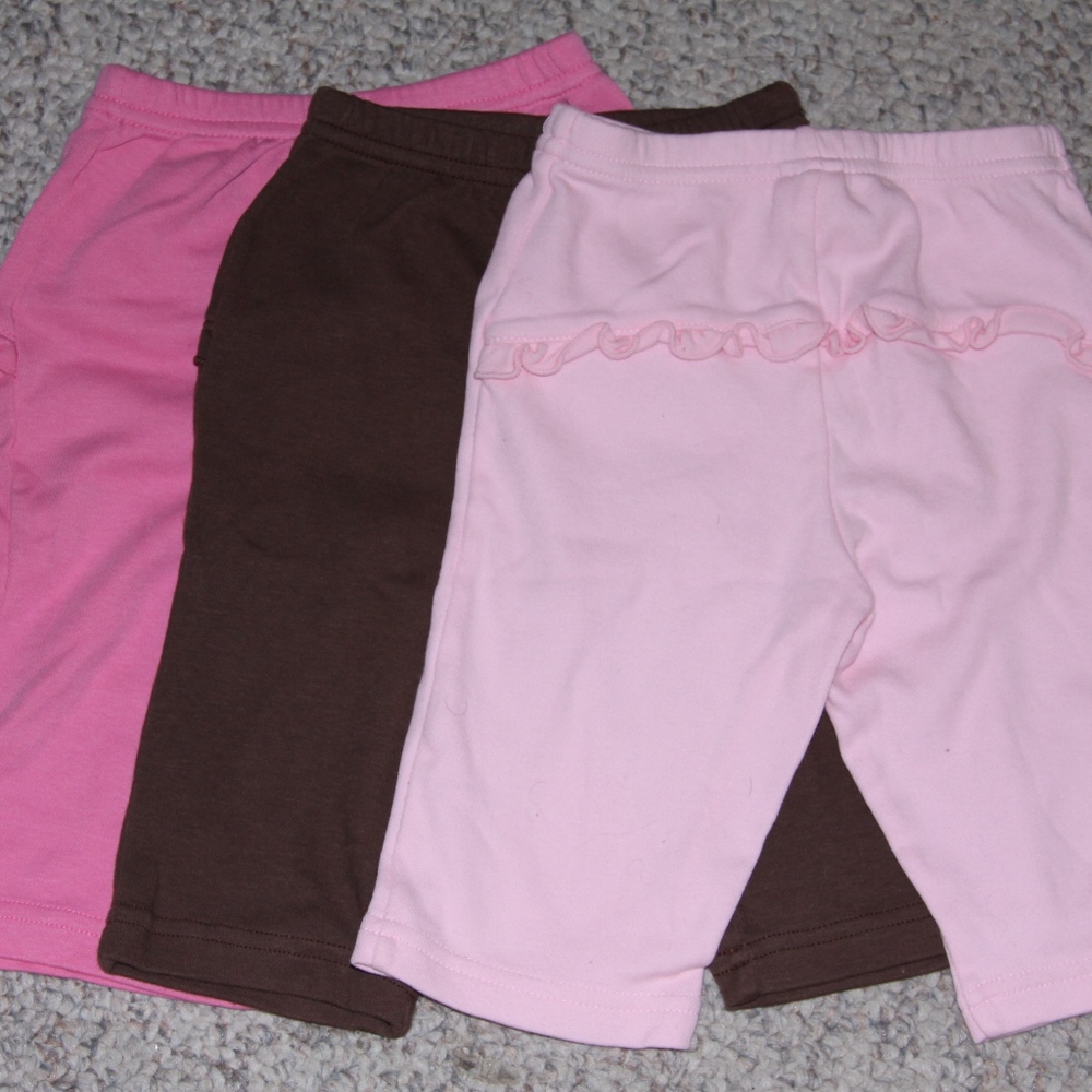 Carter's Girl's 100% Cotton Pants Lot (3 pants)